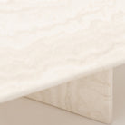 Haven Oval Coffee Table - White Travertine