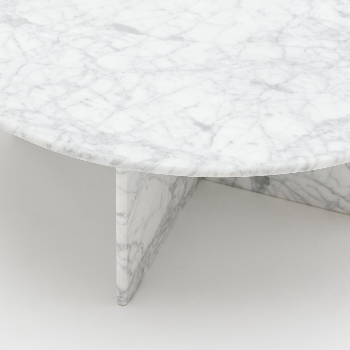 Haven Round Coffee Table - Carrara Marble