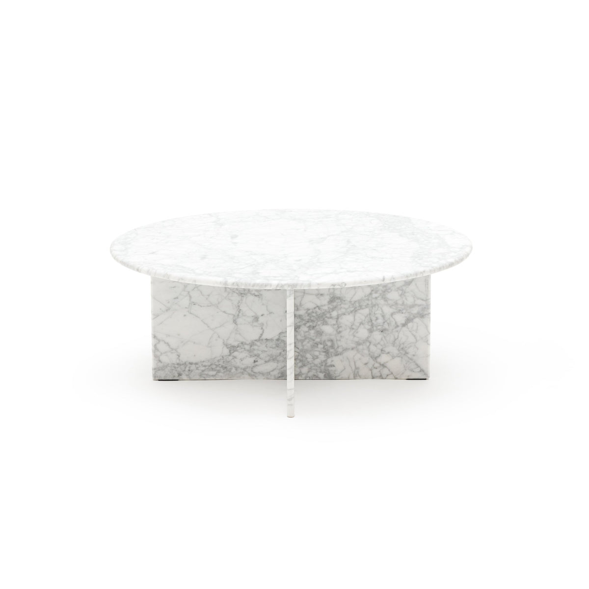 Haven Round Coffee Table - Carrara Marble
