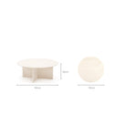 Haven Round Coffee Table - White Travertine