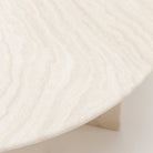 Haven Round Coffee Table - White Travertine