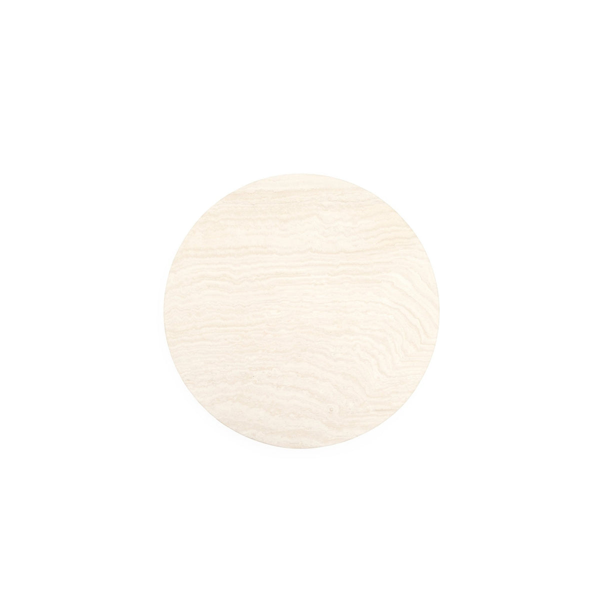 Haven Round Coffee Table - White Travertine