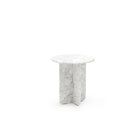 Haven Round Side Table - Carrara Marble - Side Tables Loom Collection Loom Collection Dubai