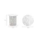 Haven Round Side Table - Carrara Marble - Side Tables Loom Collection Loom Collection Dubai