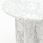 Haven Round Side Table - Carrara Marble - Side Tables Loom Collection Loom Collection Dubai