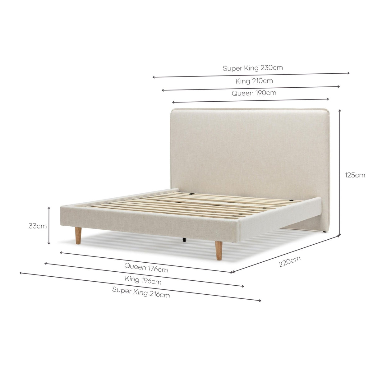Heidi Standard Bed - Beige - Beds Loom Collection Loom Collection Dubai