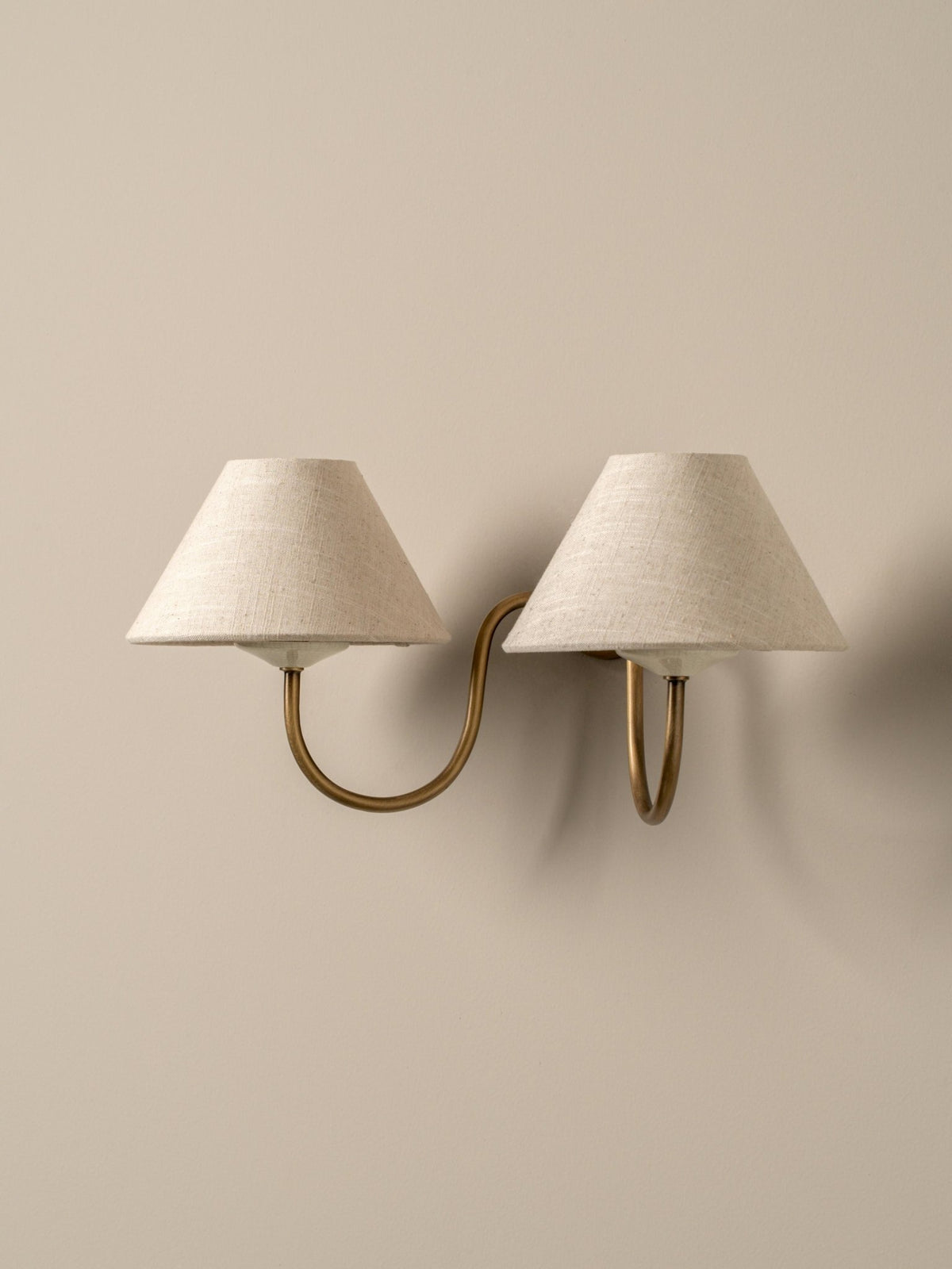 Holland Aged Brass Double Wall Light - Lights&Lamps Loom Collection Dubai