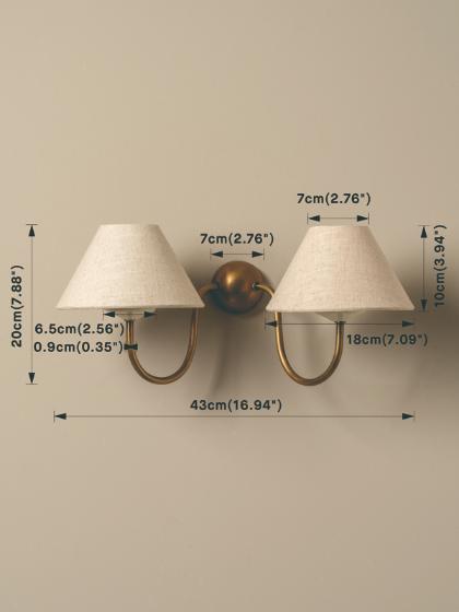 Holland Aged Brass Double Wall Light - Lights&Lamps Loom Collection Dubai