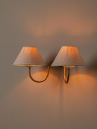 Holland Aged Brass Double Wall Light - Lights&Lamps Loom Collection Dubai