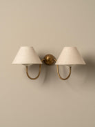 Holland Aged Brass Double Wall Light - Lights&Lamps Loom Collection Dubai
