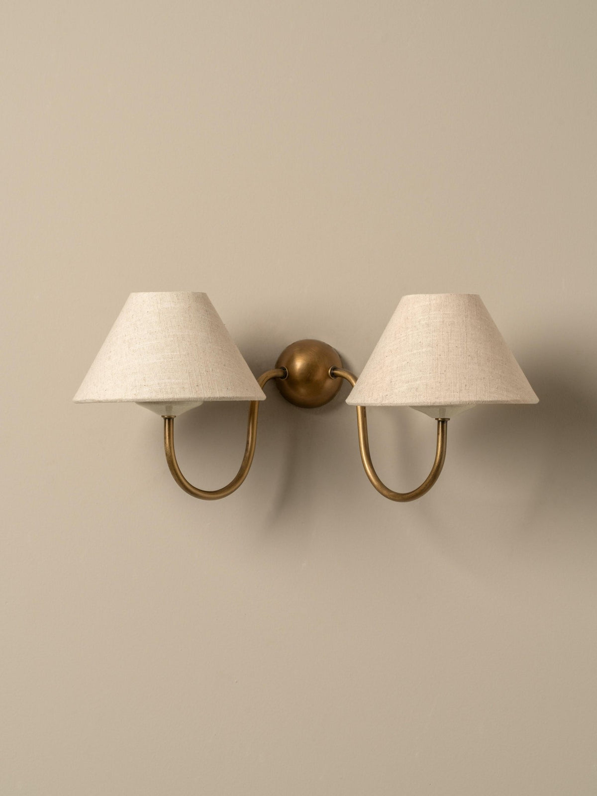 Holland Aged Brass Double Wall Light - Lights&Lamps Loom Collection Dubai