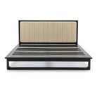 Hover Bed - Black Oak & Limestone Leather - Beds Tolv Loom Collection Dubai