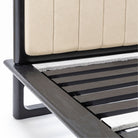 Hover Bed - Black Oak & Limestone Leather - Beds Tolv Loom Collection Dubai