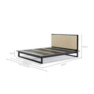 Hover Bed - Black Oak & Limestone Leather - Beds Tolv Loom Collection Dubai