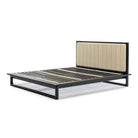 Hover Bed - Black Oak & Limestone Leather - Beds Tolv Loom Collection Dubai