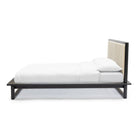Hover Bed - Black Oak & Limestone Leather - Beds Tolv Loom Collection Dubai