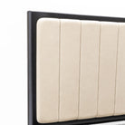 Hover Bed - Black Oak & Limestone Leather - Beds Tolv Loom Collection Dubai