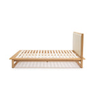 Hover Bed - Light Oak & Limestone Leather - Beds Tolv Loom Collection Dubai