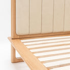 Hover Bed - Light Oak & Limestone Leather - Beds Tolv Loom Collection Dubai