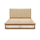 Hover Bed - Light Oak & Limestone Leather - Beds Tolv Loom Collection Dubai