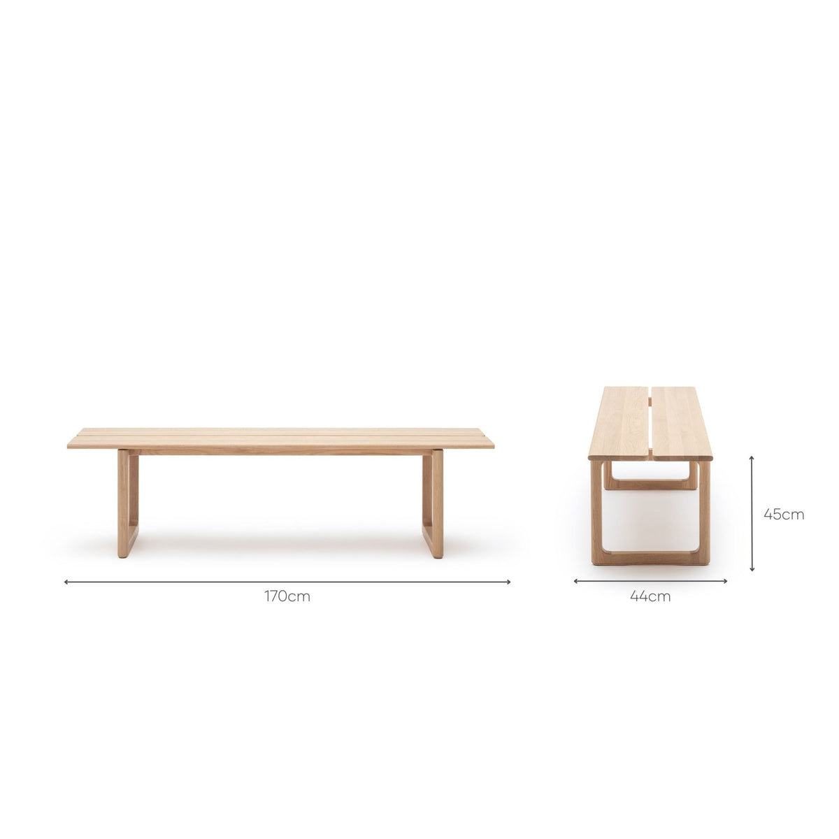 Hover Bench - Blonde Oak - Benches Tolv Loom Collection Dubai