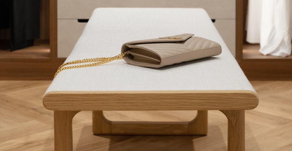 Hover Bench - Light Oak & Oatmeal.