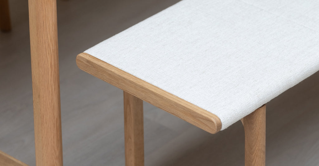 HOVER BENCH - LIGHT OAK & OATMEAL - THE LOOM COLLECTION