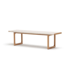 Hover Bench - Light Oak & Oatmeal - Benches Tolv Loom Collection Dubai