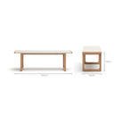 Hover Bench - Light Oak & Oatmeal - Benches Tolv Loom Collection Dubai