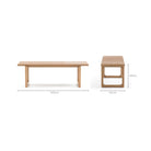 Hover Bench - Light Oak & Pecan Leather - Benches Tolv Loom Collection Dubai