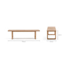 Hover Bench - Light Oak & Pecan Leather - Benches Tolv Loom Collection Dubai