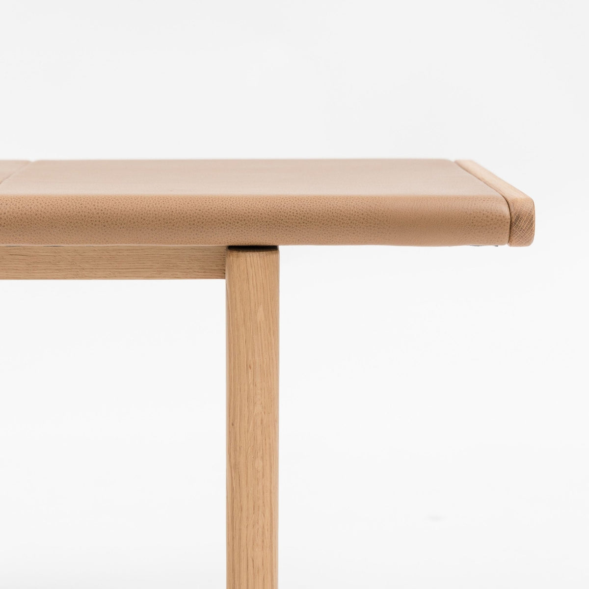 Hover Bench - Light Oak & Pecan Leather - Benches Tolv Loom Collection Dubai