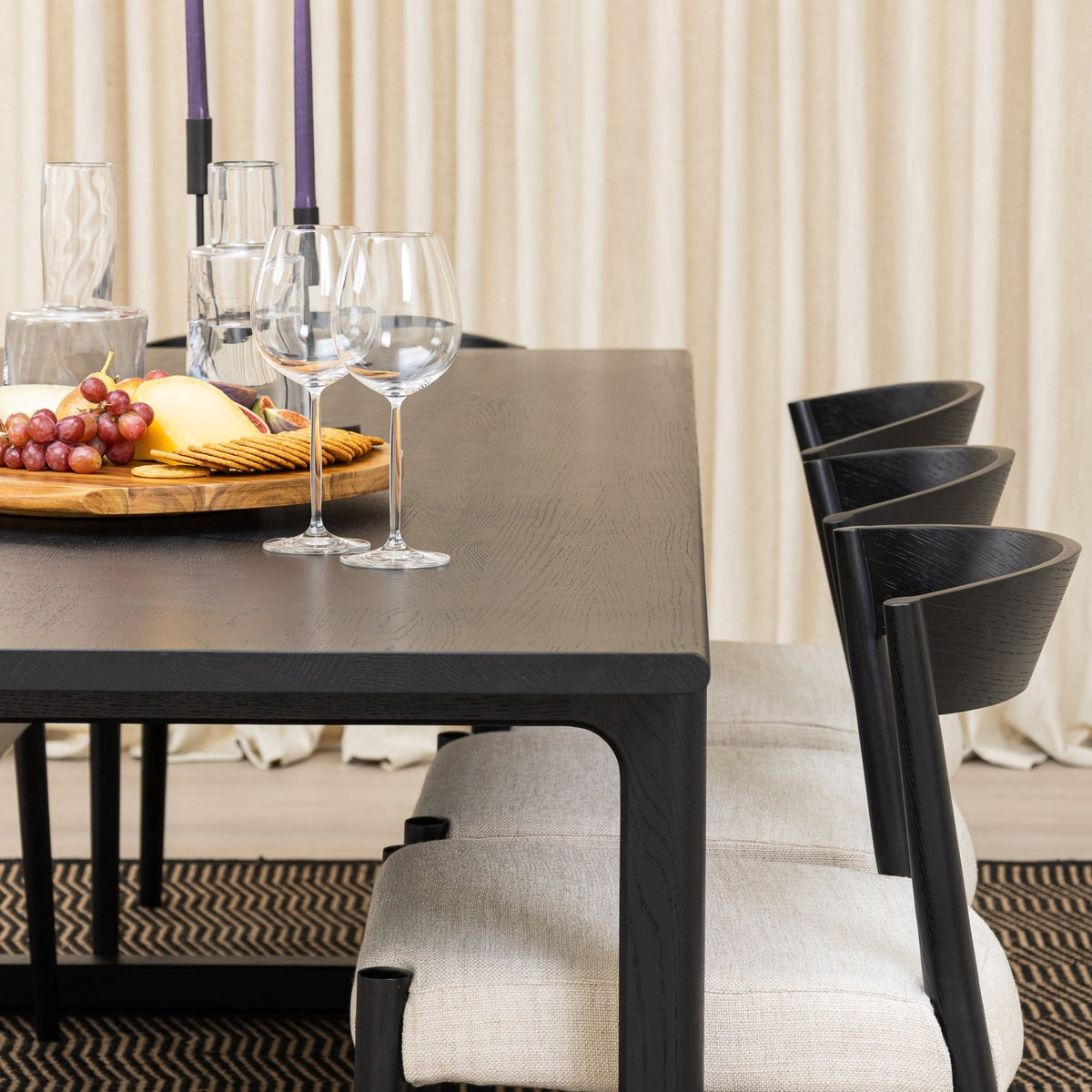 Hover Dining Table - Black Oak