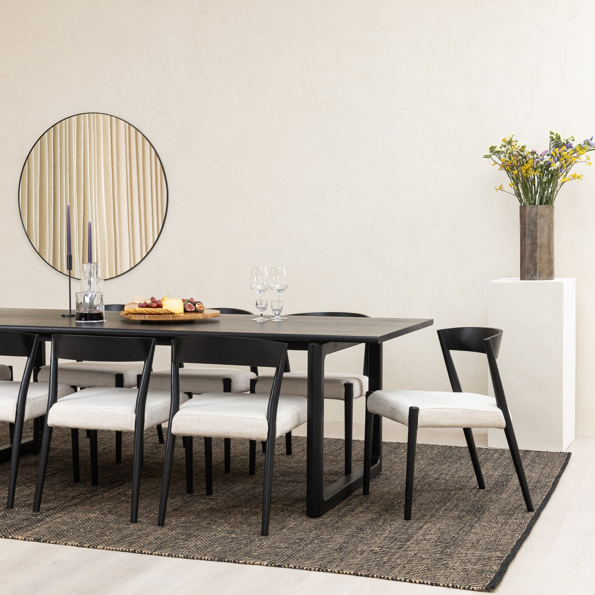 Hover Dining Table - Black Oak