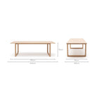 Hover Dining Table - Blonde Oak - Rectangular Dining Tables Tolv Loom Collection Dubai