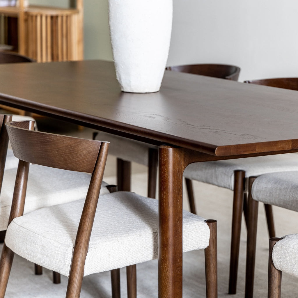 Hover Dining Table - Espresso Oak - Rectangular Dining Tables Tolv Loom Collection Dubai