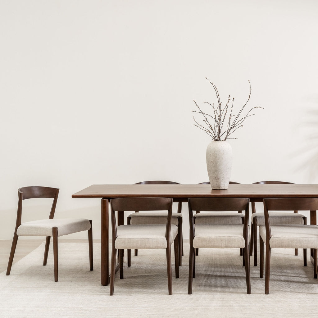 Hover Dining Table - Espresso Oak - Rectangular Dining Tables Tolv Loom Collection Dubai