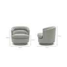 Hugo Swivel Chair - Seashell Blue