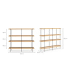 Humla 152 Tall Shelf - Light Oak - Shelving Tolv Loom Collection Dubai