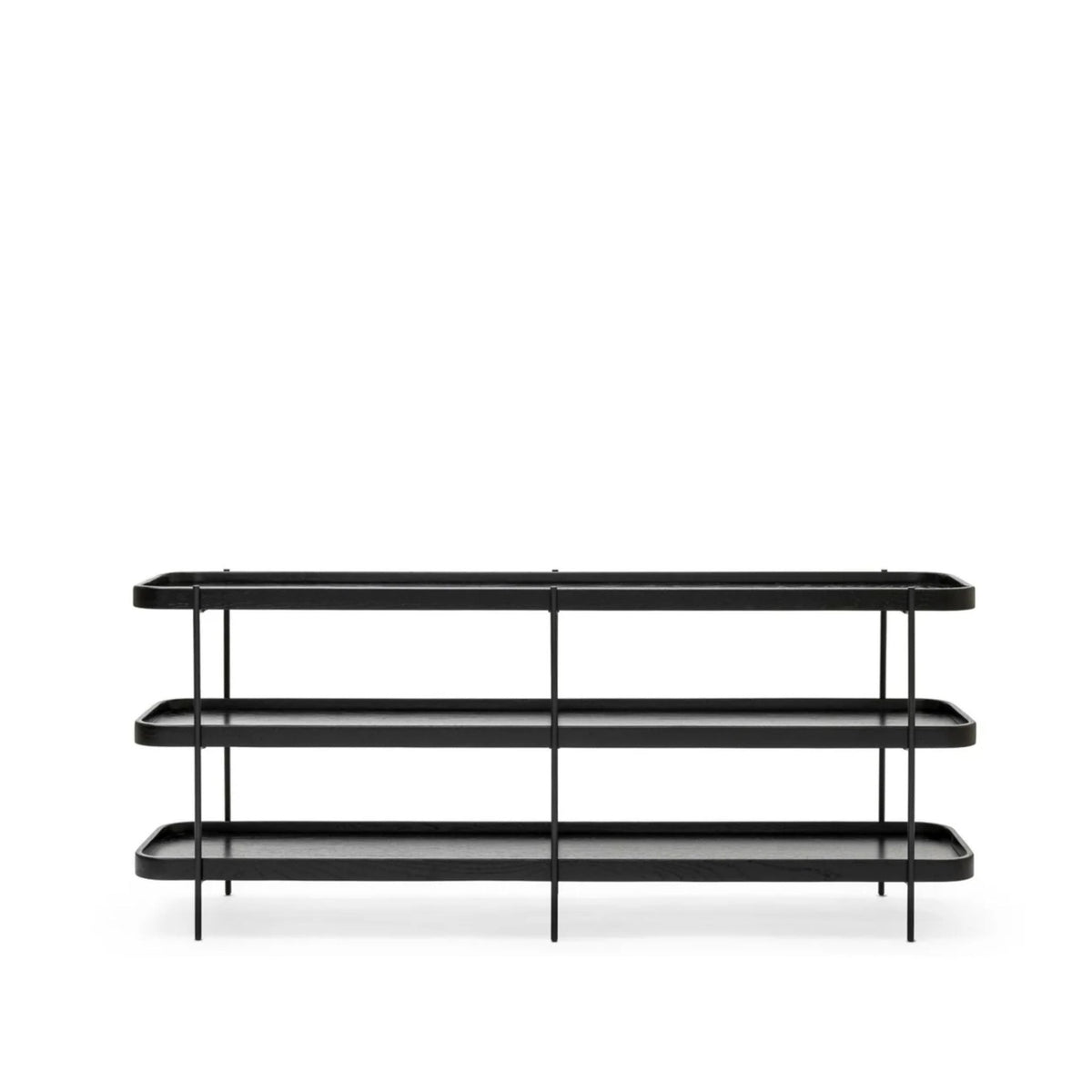 Humla 3 Tiered Shelf - Black Oak - Console Tables Tolv Loom Collection Dubai