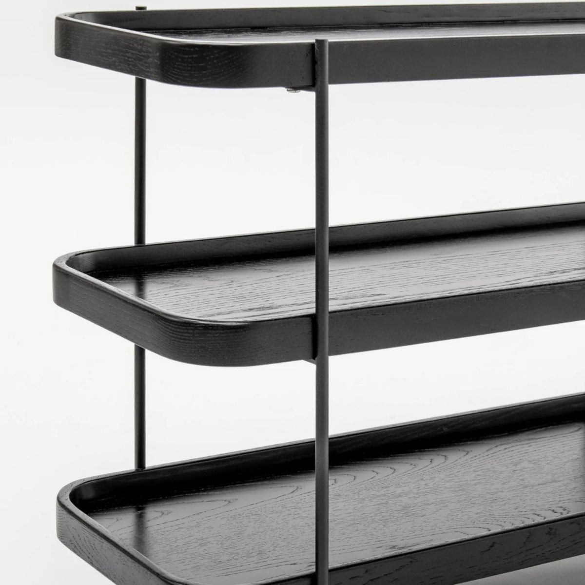 Humla 3 Tiered Shelf - Black Oak - Console Tables Tolv Loom Collection Dubai