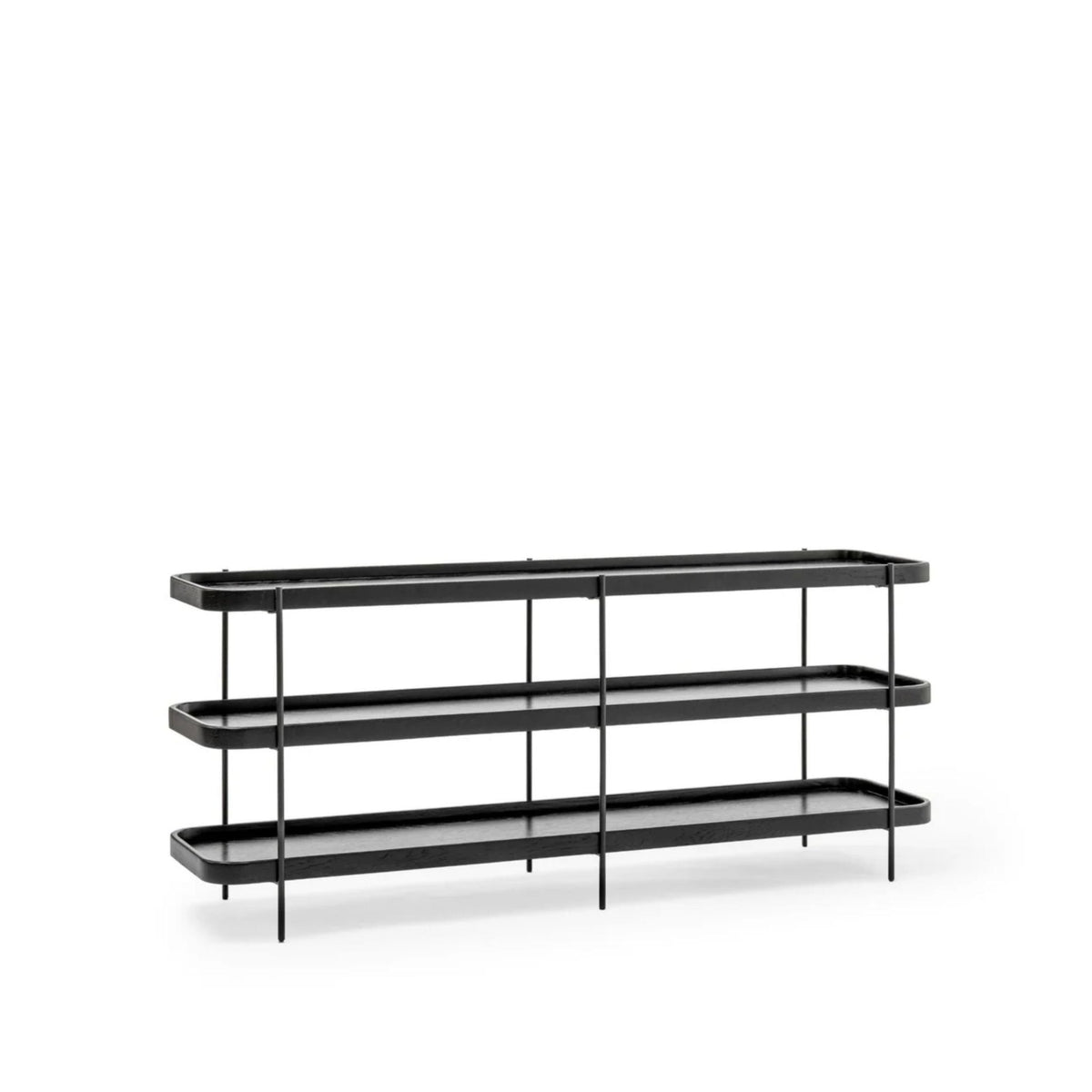 Humla 3 Tiered Shelf - Black Oak - Console Tables Tolv Loom Collection Dubai