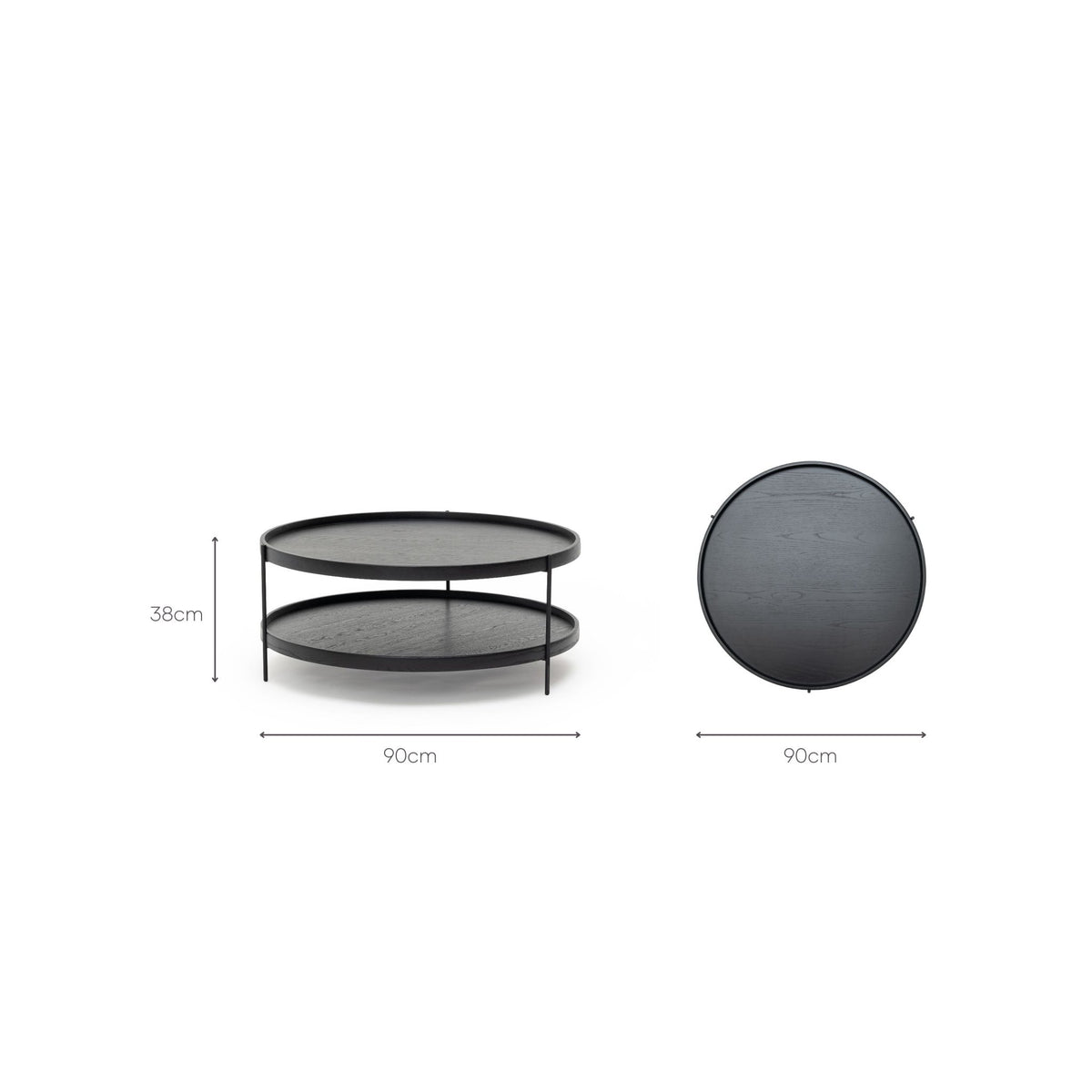 Humla Coffee Table - Black Oak - Coffee Tables Tolv Loom Collection Dubai