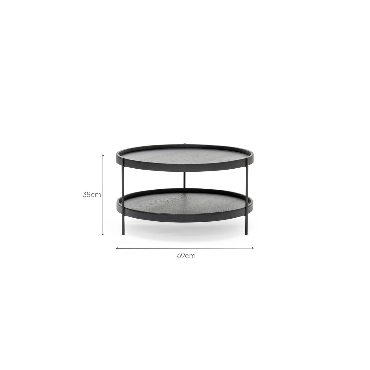 Humla Coffee Table - Black Oak - Coffee Tables Tolv Loom Collection Dubai