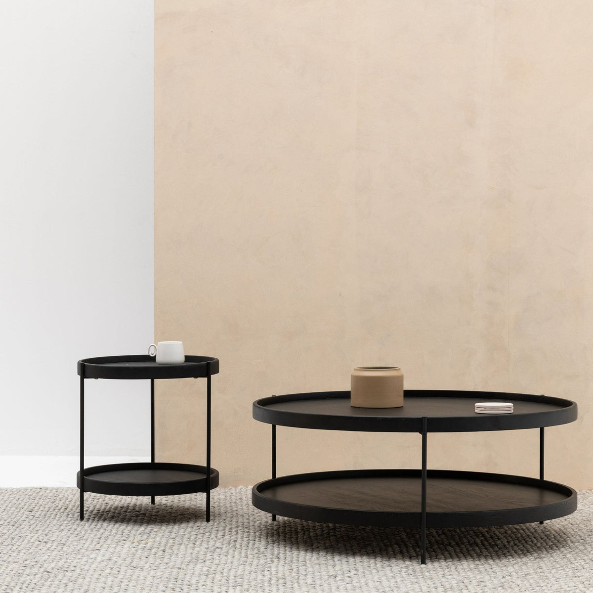 Humla End Table - Black Oak - Side Tables Tolv Loom Collection Dubai