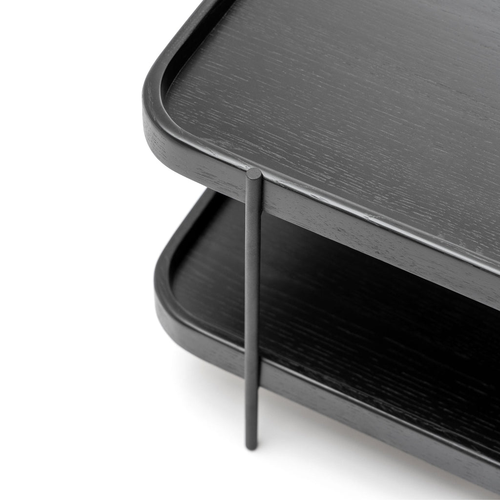 Humla Rectangular Coffee Table - Black Oak - Coffee Tables Tolv Loom Collection Dubai