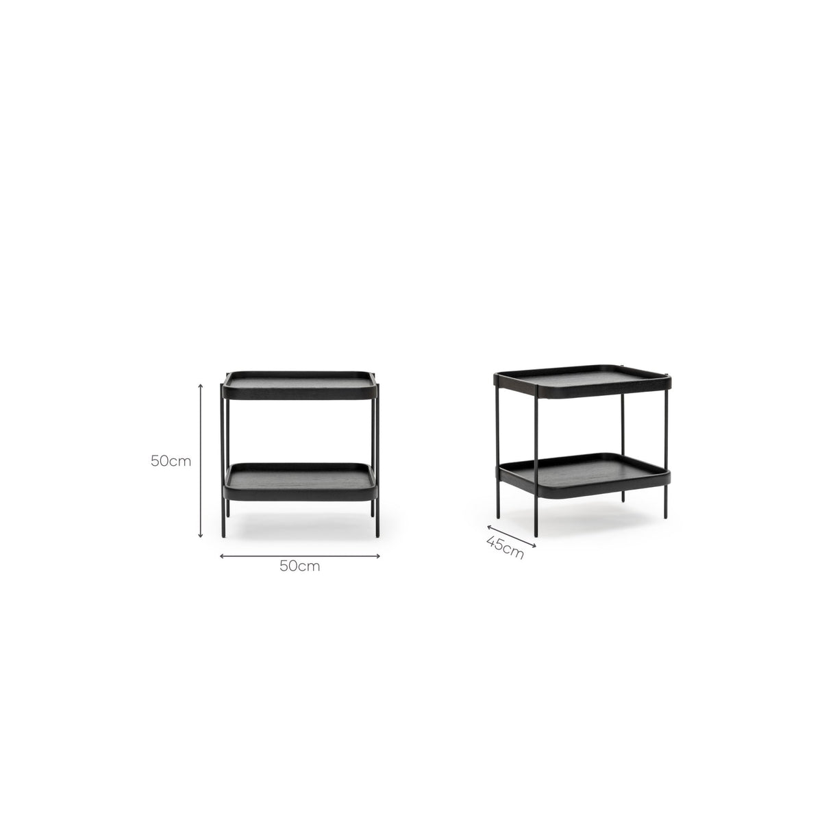 Humla Side Table - Black Oak - Side Tables Tolv Loom Collection Dubai