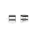 Humla Side Table With Storage - Black Oak - Side Tables Tolv Loom Collection Dubai