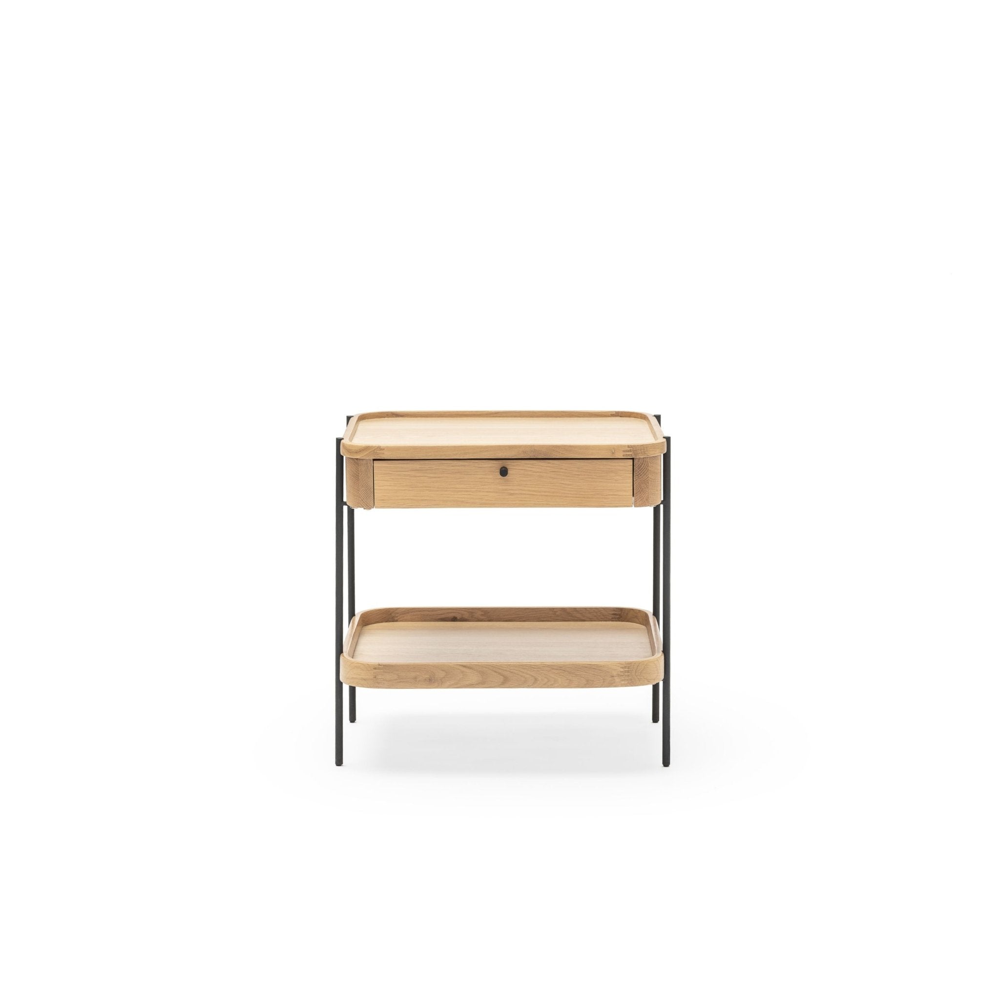 Humla Side Table With Storage - Light Oak - Loom Collection