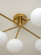 Imperial - 5 Light Brass And Opal Flush